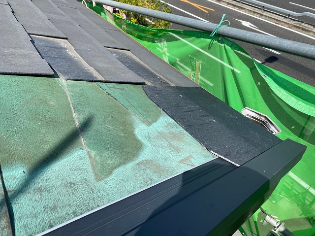 劣化したスレート撤去